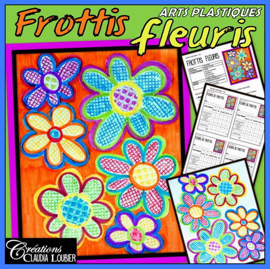 Fleurs de frottis : Fête des Mères - Printemps - Arts plastiques