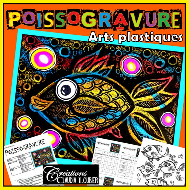 Poissogravure - Arts plastiques - Poisson d'avril