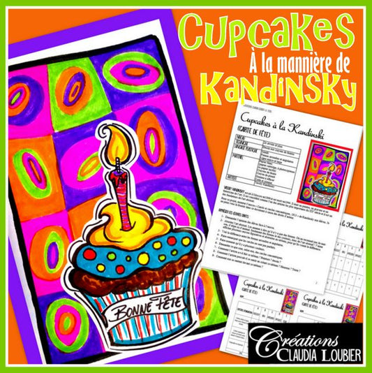 Carte de fête à la manière de Kandinsky