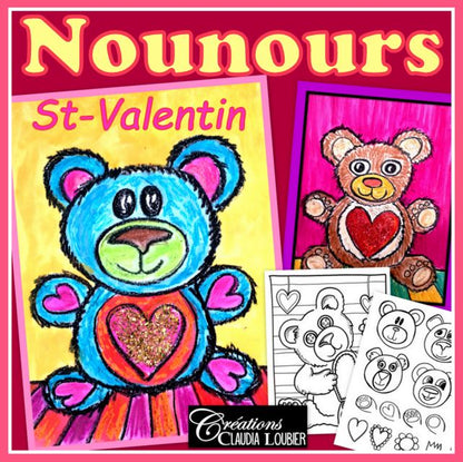 St-Valentin: Nounours - Arts plastique - Ourson