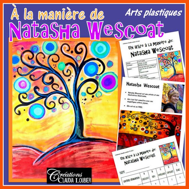 Arbre à la manière de Natacha Wescoat - Automne - Arts plastiques