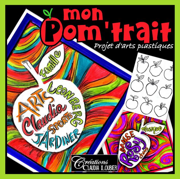 Mon pom'trait - Projet Arts plastiques - Rentrée - Automne - Pomme