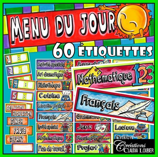 Menu du jour - Horaire