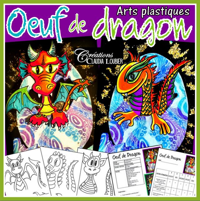 Pâques : Oeuf de dragon - Arts plastiques - Cartogravure