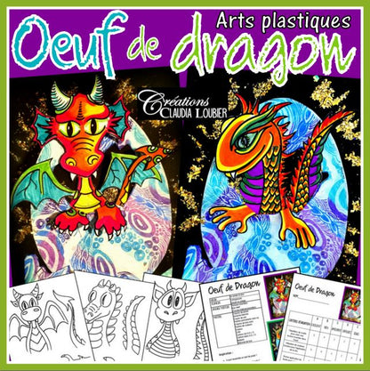 Pâques : Oeuf de dragon - Arts plastiques - Cartogravure