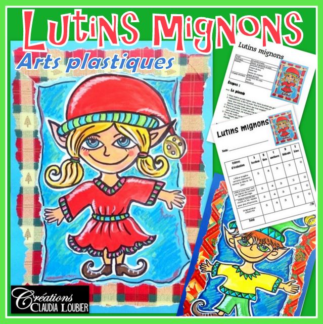 Noël: Lutins mignons - Arts plastiques