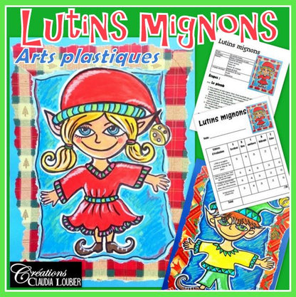 Noël: Lutins mignons - Arts plastiques
