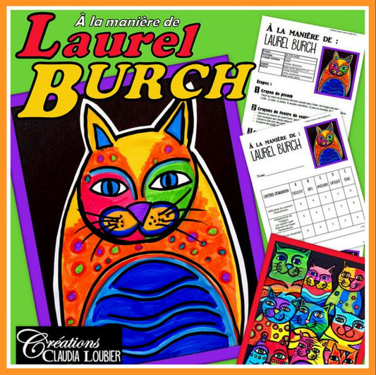 Chats à la manière de Laurel Burch  - Arts plastiques