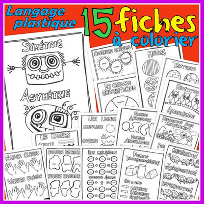 15 Fiches à imprimer: Langage plastique
