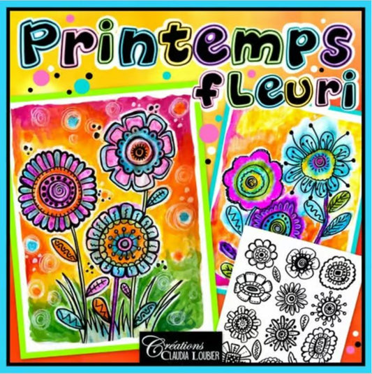 Printemps fleuri - Arts plastiques - Fête des mères - St-Valentin