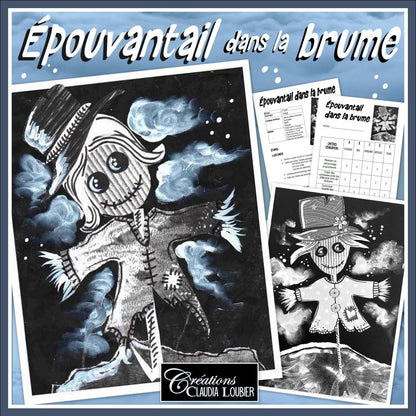 Automne: Épouvantail dans la brume, arts