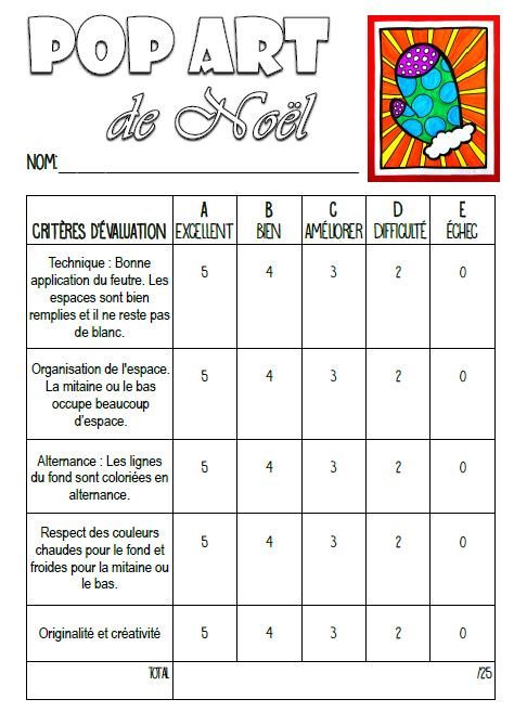 Pop art de Noël - Arts plastiques
