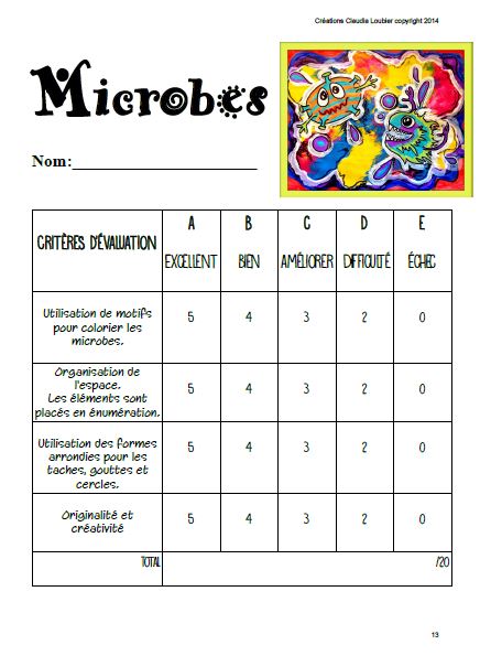 Microbes - Arts plastiques