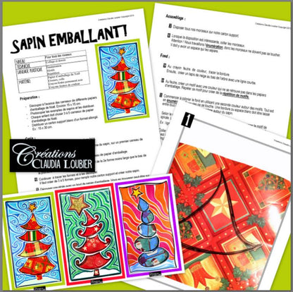 Sapin emballant ! Carte de Noël - Arts plastiques
