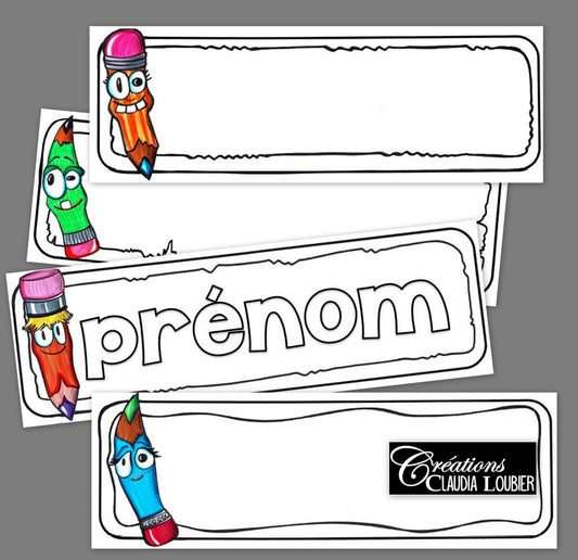 Étiquettes pour les bureaux - Crayons