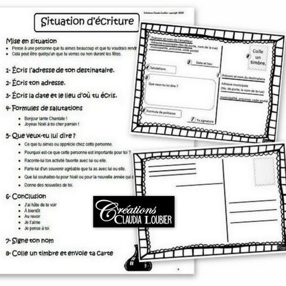 Ani-Mots de Noël - Carte postale - Arts plastiques