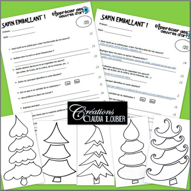 Sapin emballant ! Carte de Noël - Arts plastiques