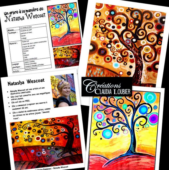 Arbre à la manière de Natacha Wescoat - Automne - Arts plastiques
