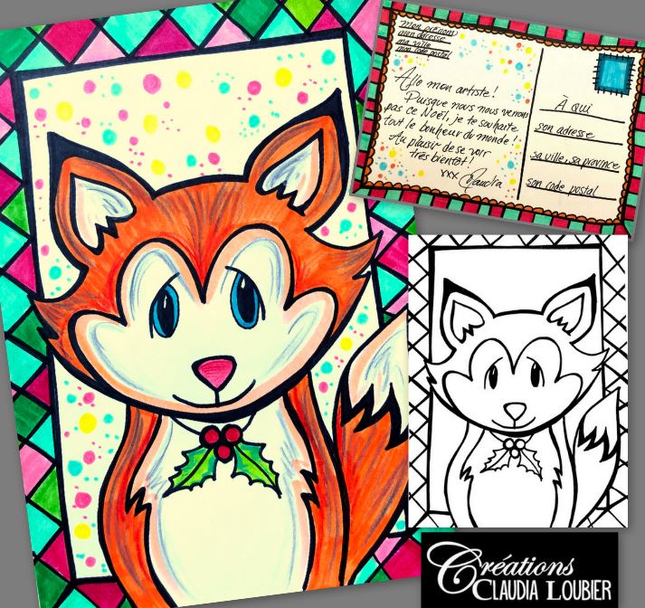 Ani-Mots de Noël - Carte postale - Arts plastiques